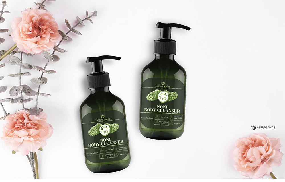 Combo Dầu Gội & Sữa Tắm Chiết Xuất Trái Nhàu Eccomorning 500ml/Chai - Natural Handmade Noni Body Cleanser & Hair Shampoo