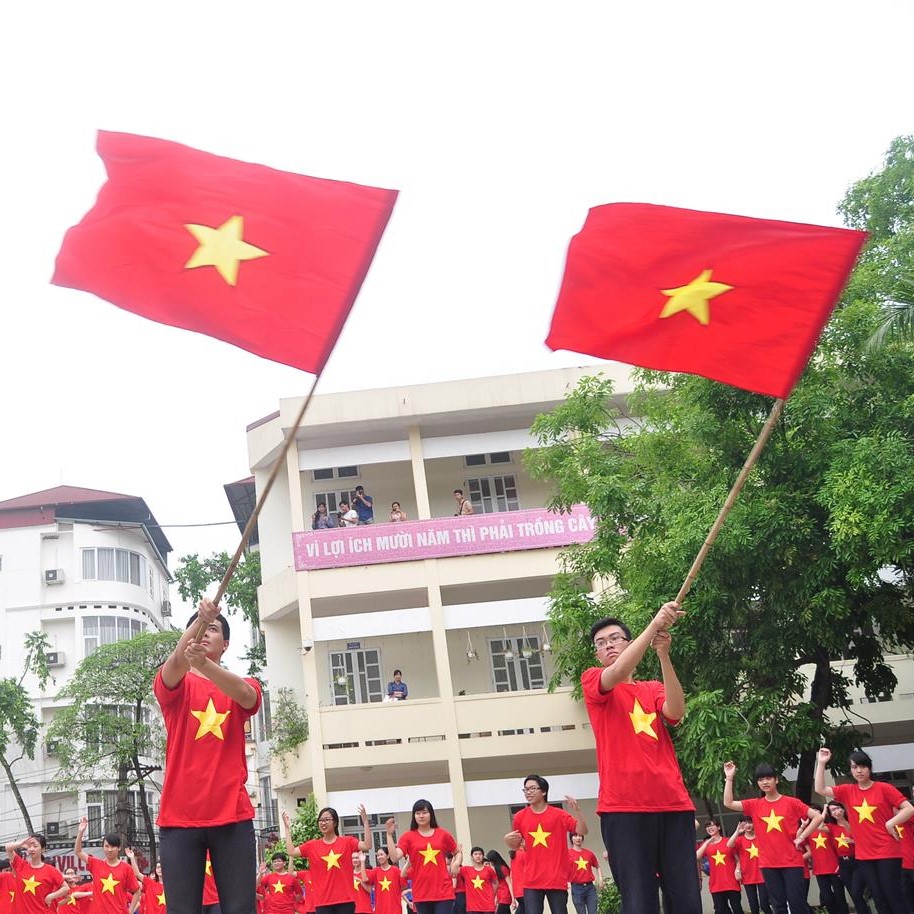 Lá Cờ Đỏ Sao Vàng, Lá Cờ Tổ Quốc Bằng Vải 72x112cm