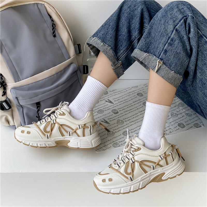 Giày thể thao nữ GEMI - giày ullzzang màu trắng - nâu- Xanh, phù hợp đi học đi chơi, phối đồ cực đẹp - M7246