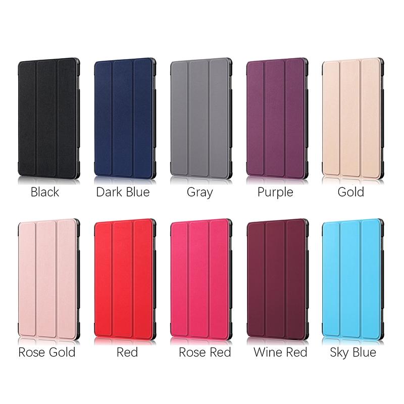 Bao da PU màu trơn kèm giá đỡ đứng thời trang sang trọng cho máy tính bảng LENOVO TAB P10 TB-X705F/L