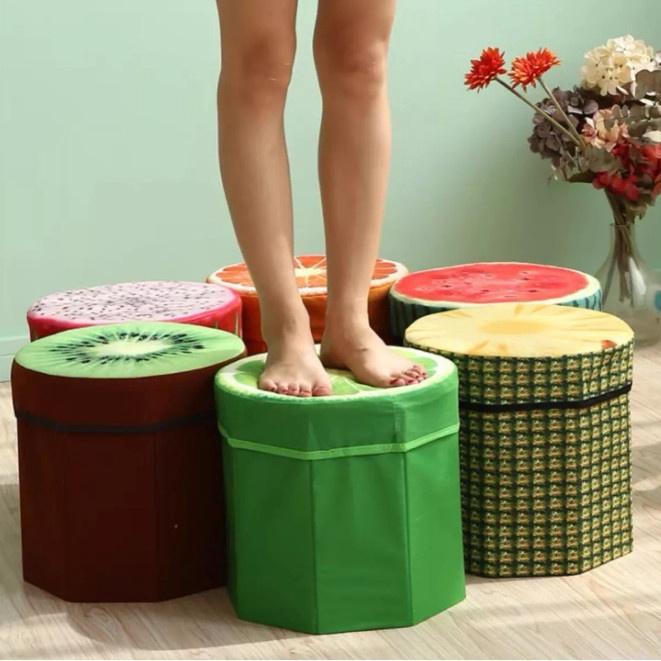 GHẾ HỘP LƯU TRỮ XẾP GỌN ĐA NĂNG - GHẾ NGỒI KIÊM THÙNG ĐỰNG ĐỒ KHUNG ĐỠ CHẮC CHỊU NẶNG ĐẾN 80 KÍ CHẤT VẢI CANVAS