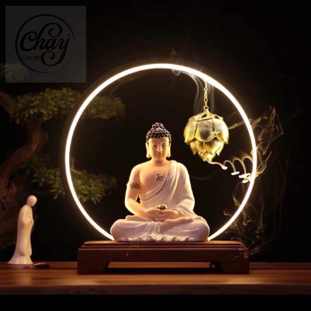 Thác Khói Trầm Hương Phật A Di Đà Trang Trí Phòng Khách , Phòng Thờ