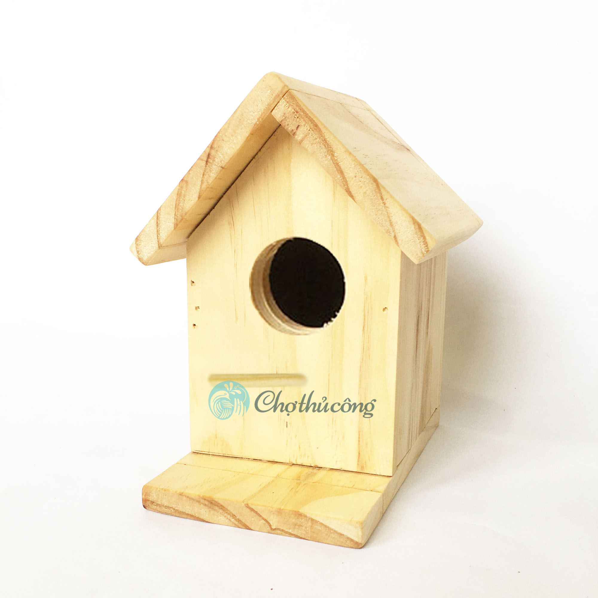 Tổ chim bằng gỗ thông , chuồng chim bồ câu trang trí vườn, Kệ lồng chim decor, nhà gỗ treo tường trang trí KT D18xR14xC18