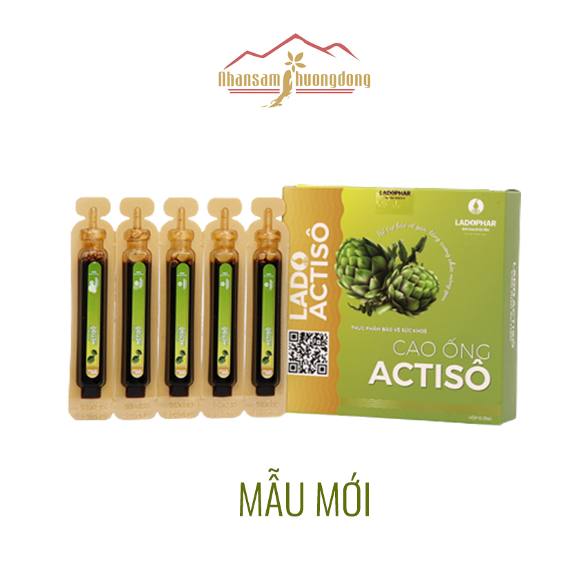 Ống uống Atiso Ladophar hộp 10 ống Giúp mát gan, lợi mật, hỗ trợ tăng cường chức năng gan, giúp cải thiện quá trình tiêu hóa tặng 1 túi trà