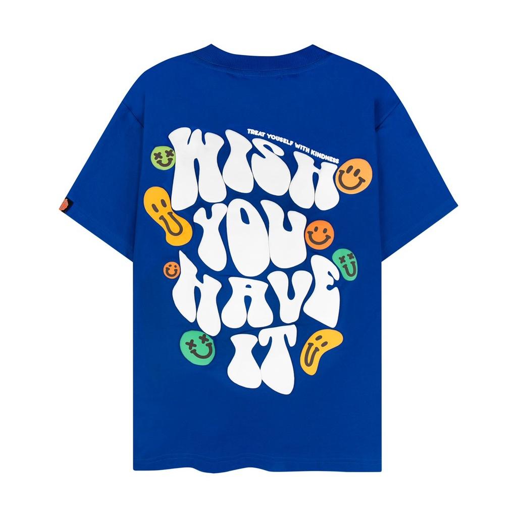 Áo Thun KINDNESS Tay Lỡ Unisex Nam/Nữ Màu Xanh Dương Cổ Tròn - HIGHCLUB