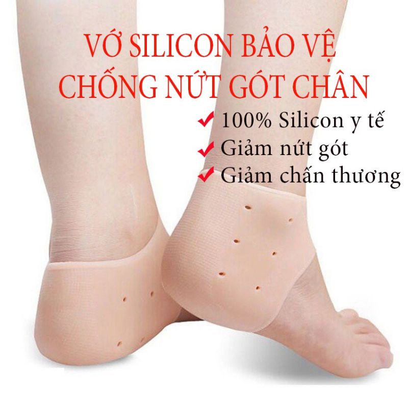 Sét 2 miếng đệm cao su mềm bảo vệ gót chân khi mang giày ,chống nứt gót ,bảo vệ mắt cá ,chống đau chân - HENRYSA