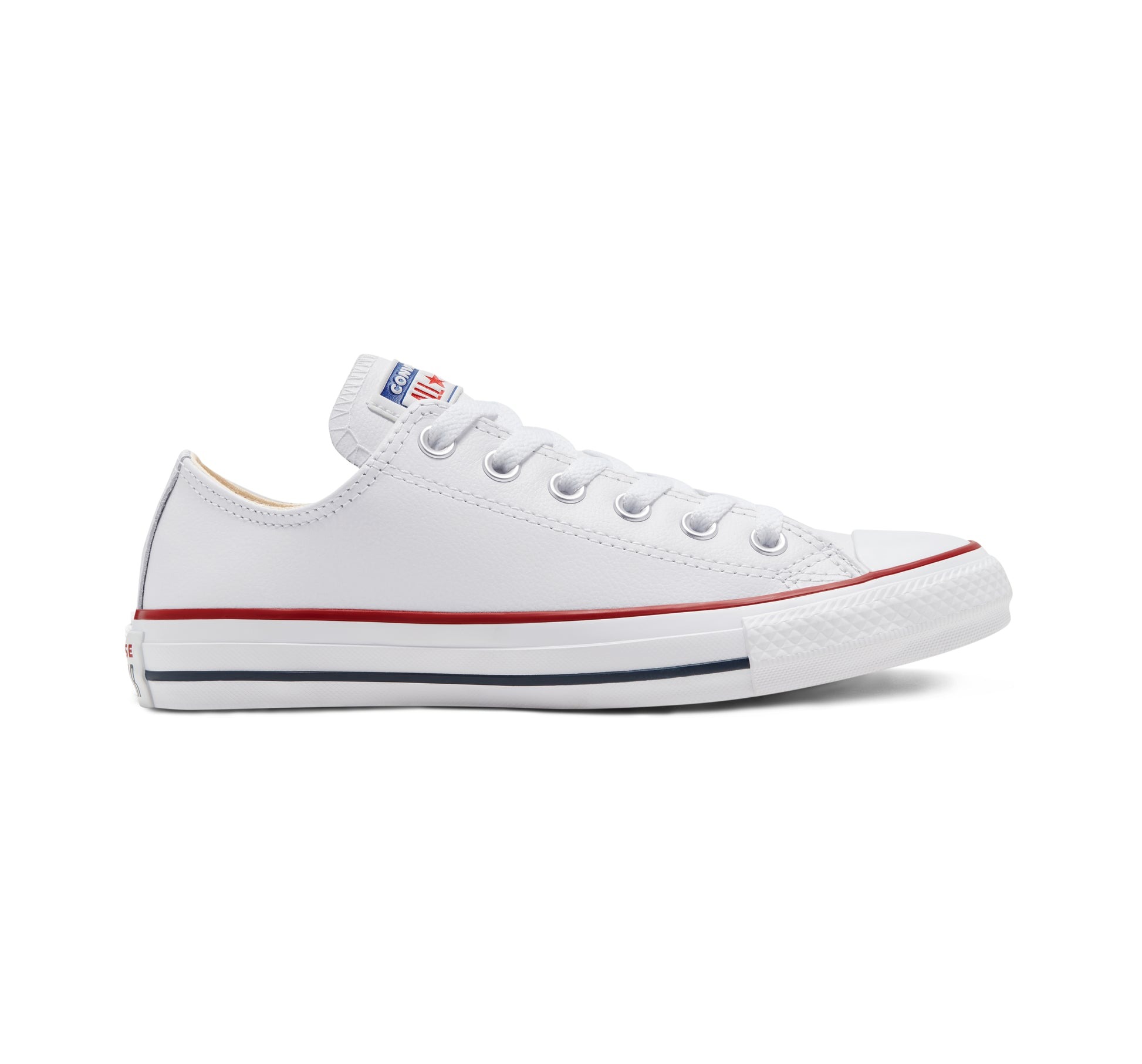 Giày Converse màu trắng sneakers cổ thấp unisex Chuck Taylor All Star Leather- 132173C