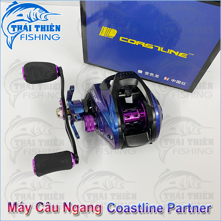 Máy Câu Ngang Coastline Partner 8.0:1 Tay Quay Trái Dùng Lure Cá Lóc, Chẽm, Mú