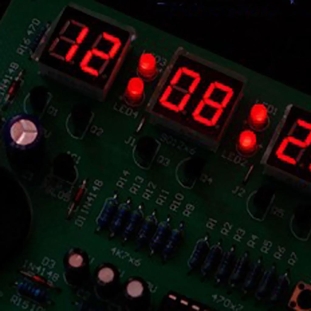 6 Digit LED Digital Alarm Clock Kits Soldering Practice Set