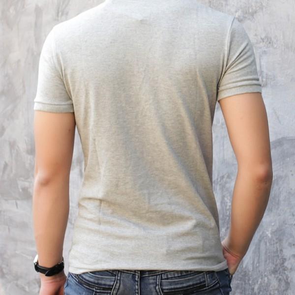 Áo Thun Màu Xám Nam Nữ Cổ Tròn Có size Em bé