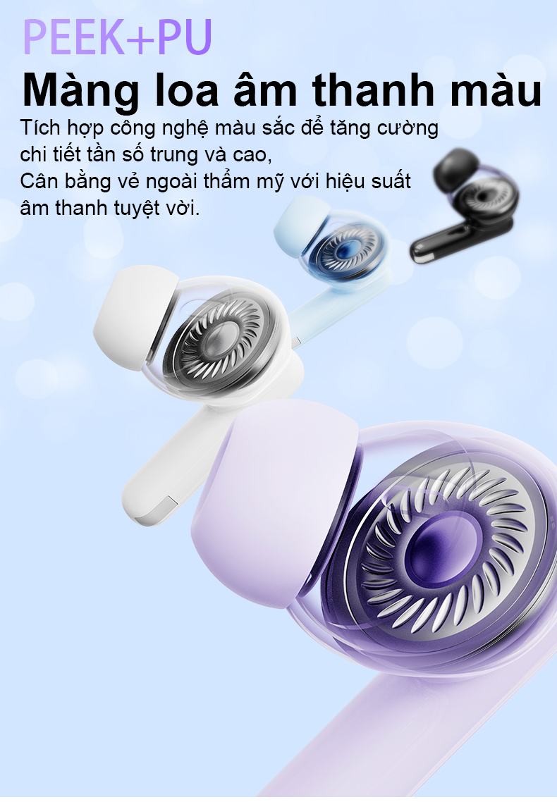 Tai nghe Bluetooth 5.3 TRANYOO T-M26, khử tiếng ồn thông minh, thiết kế đẹp, sang trọng, pin trâu - Hàng chính hãng