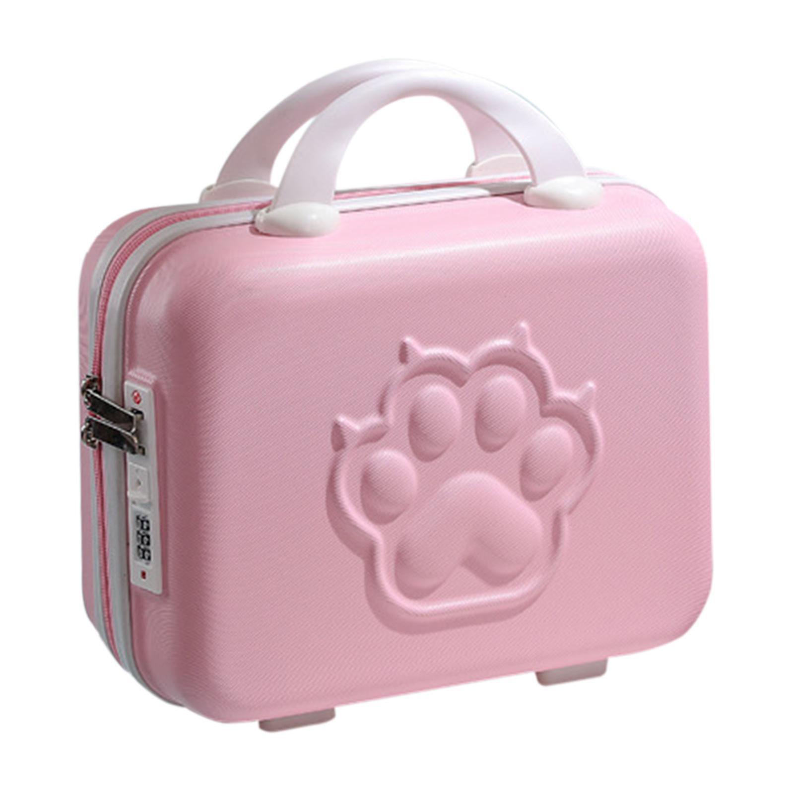 14 inch Small Suitcase Case with Handle Password Lock Mini for Business Black