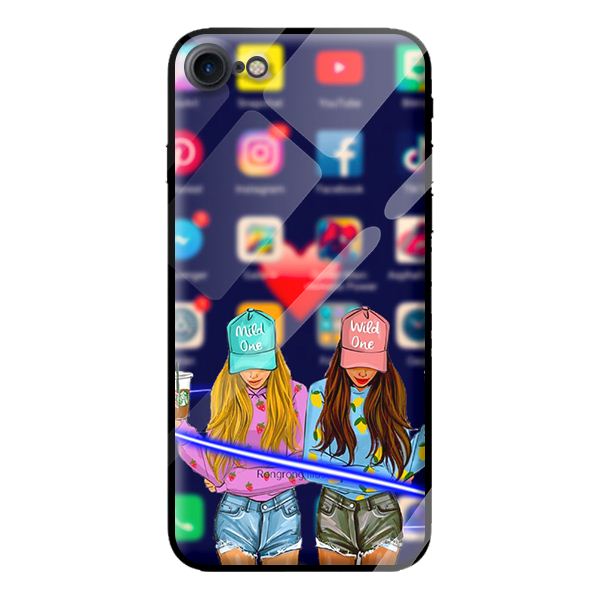 Ốp lưng kính cường lực cho iPhone 7 GIRL 7 - Hàng chính hãng