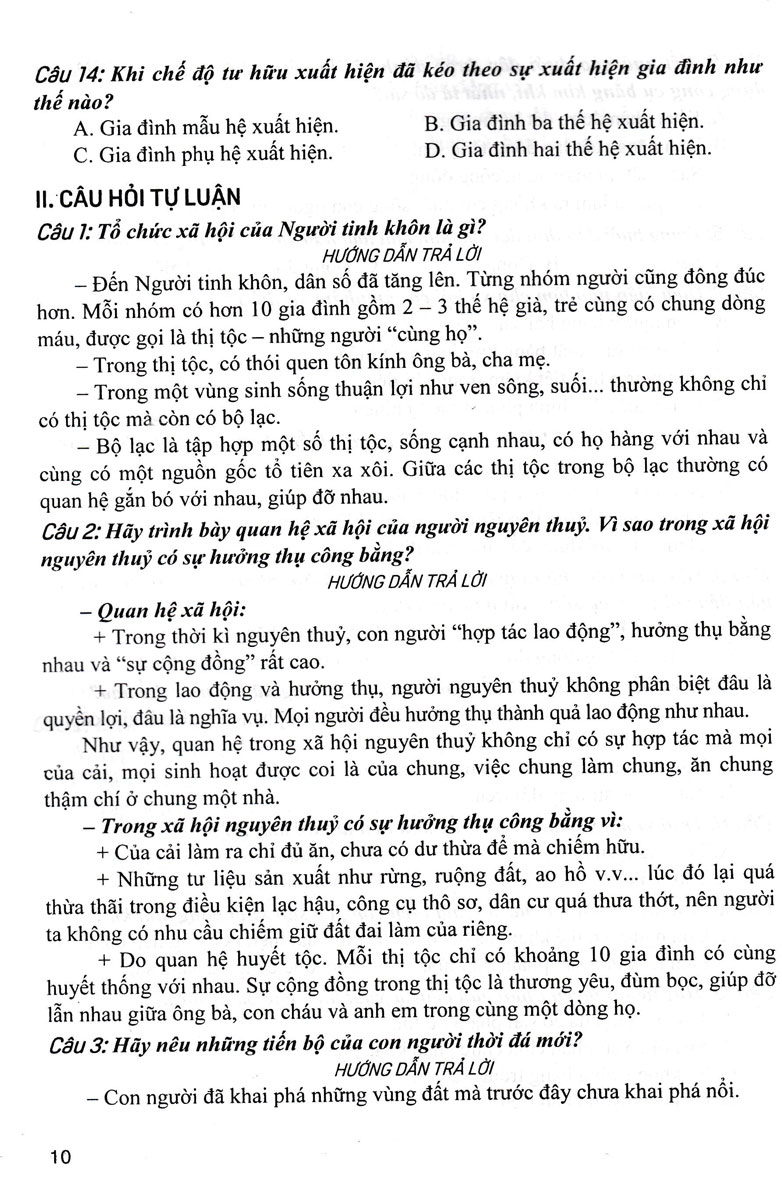 Sách tham khảo- Trả Lời Câu Hỏi Trắc Nghiệm Và Tự Luận Lịch Sử 10 (Biên Soạn Theo Chương Trình GDPT Mới)_HA