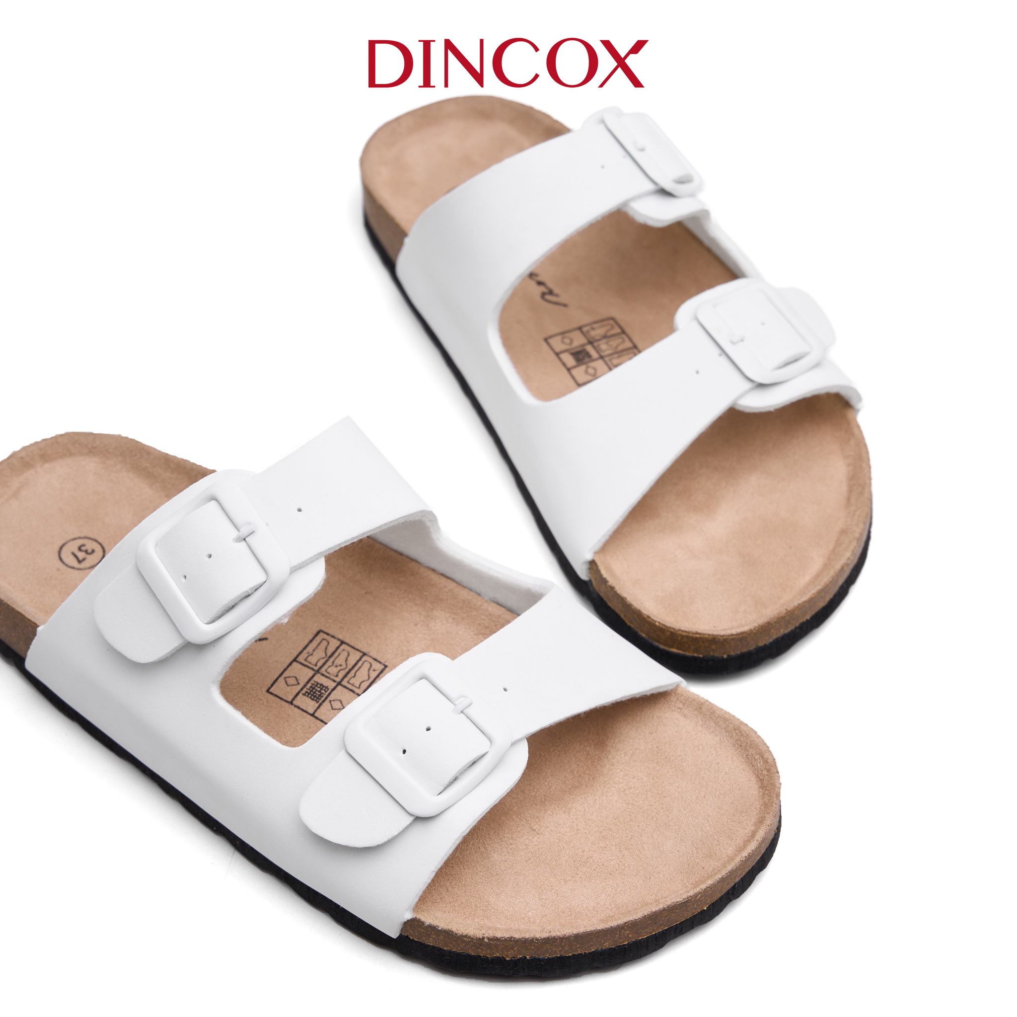 Dép Đế Trấu Nữ 2 Khóa Navy DC01 - EVA Dincox