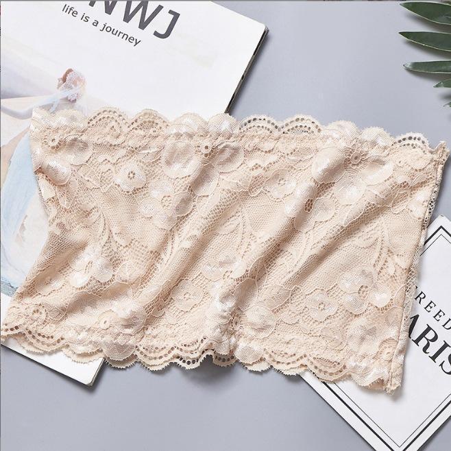 Áo bra quây áo ống REN KHÔNG DÂY, loại có đệm tháo dời được &amp; có 3 móc cài sau và Loại ko đệm, ko móc cài sau mềm mại, thoáng mát Nữ Women Ong Tua Rua