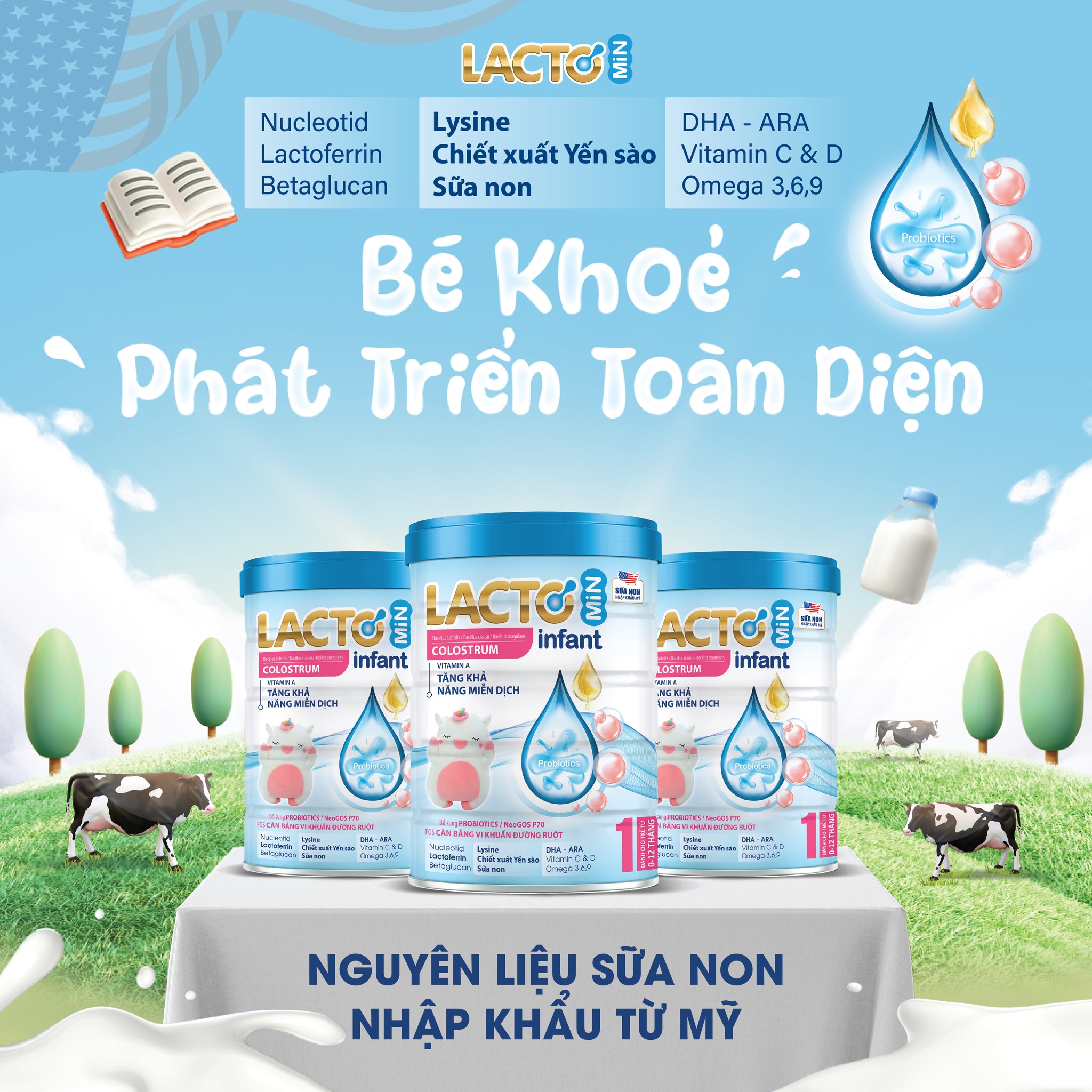 Sữa Mát Cho trẻ Sơ Sinh Lactomin Infant ( 0-12 tháng)