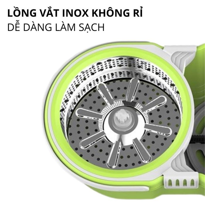 [ MỚI 3/2021 ] Bộ Lau Nhà Xoay 360 Độ Thế Hệ Mới SUN KS-CL260PG