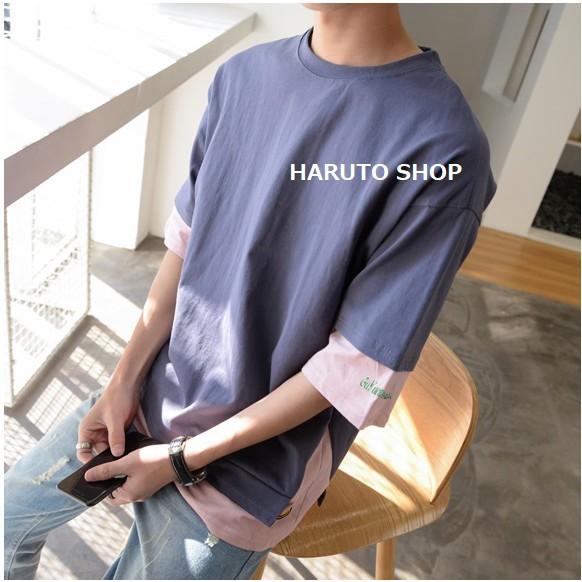 Áo layer mặt cười 3 màu phong cách