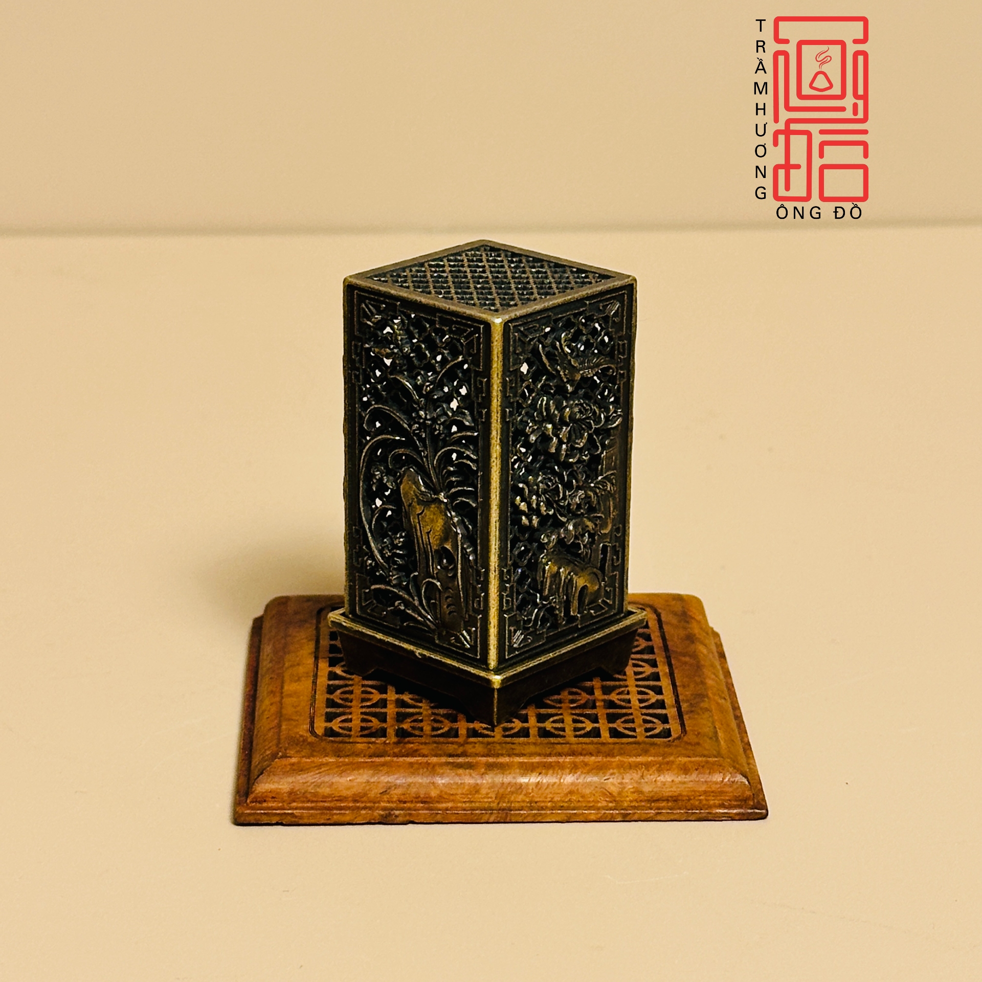 Lư Mini Tứ Quý Xông Nhang Trầm Hương