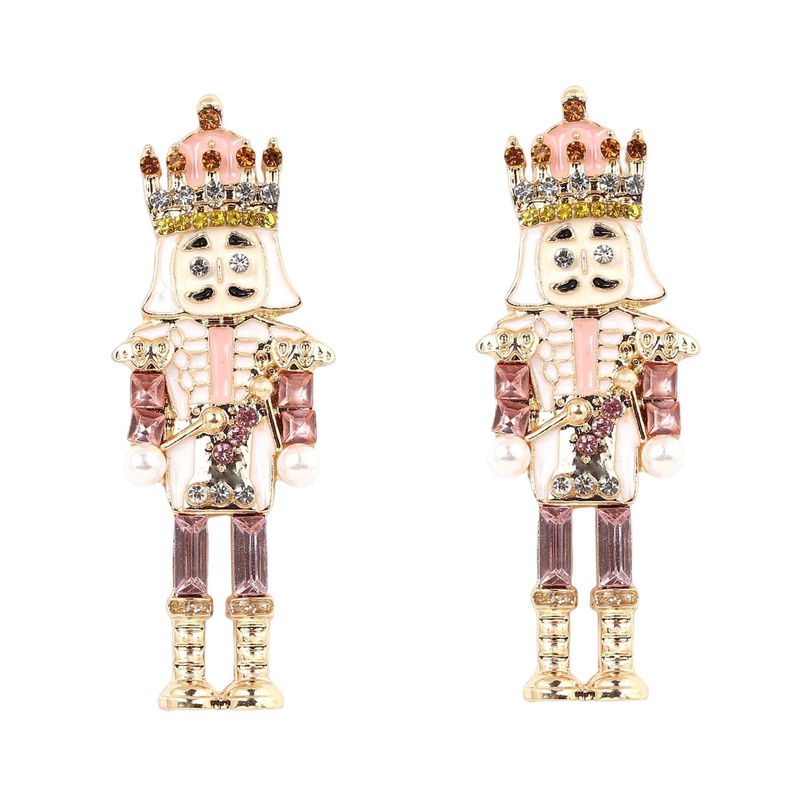 Trendy Cartoon Soldier Stud Earrings Zinc Alloy for Girl Engagement Wedding