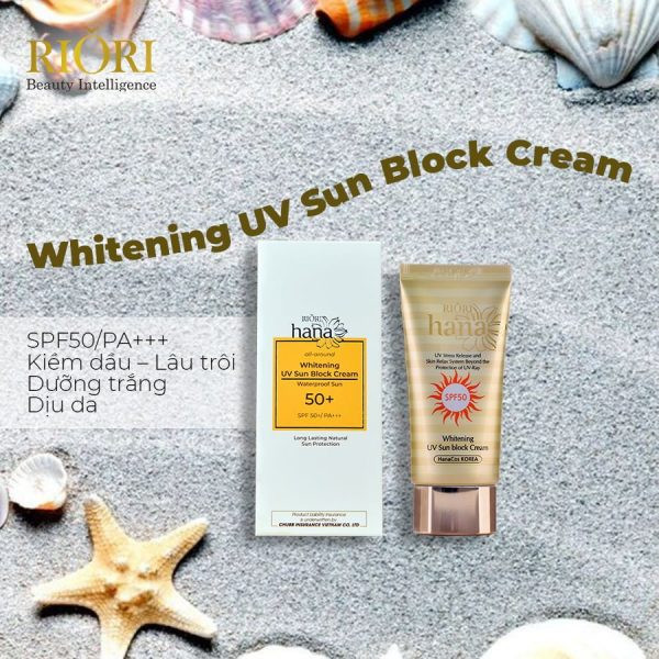 Kem Chống Nắng Dưỡng Trắng Da RIORI WHITENING UV SUN BLOCK CREAM 50G