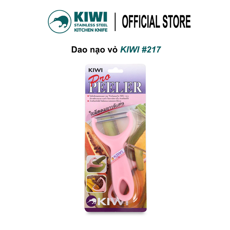 Dao gọt vỏ rau củ quả cán nhựa nhập khẩu chính hãng Kiwi Thái Lan mã số 217