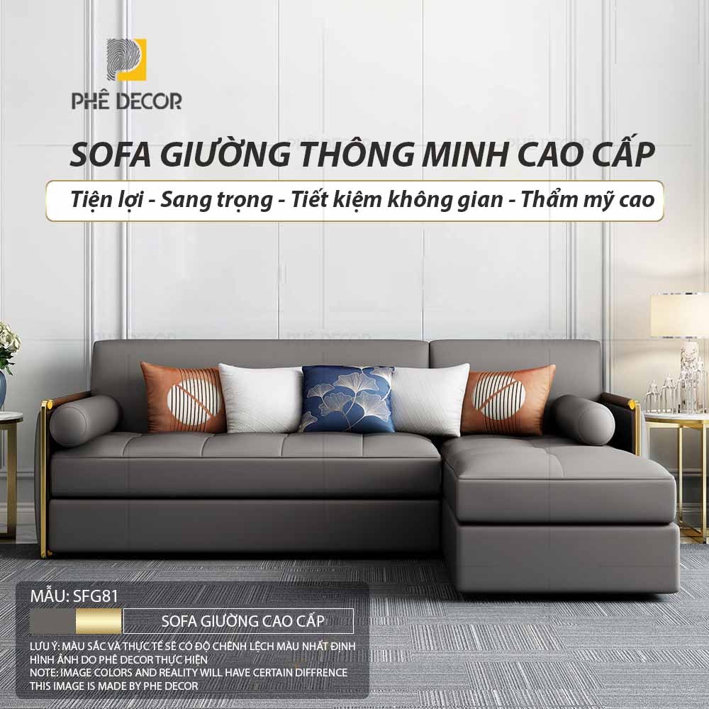SOFA GIƯỜNG CAO CẤP MANAROLA - SFG81 - Dáng chữ L 220cm