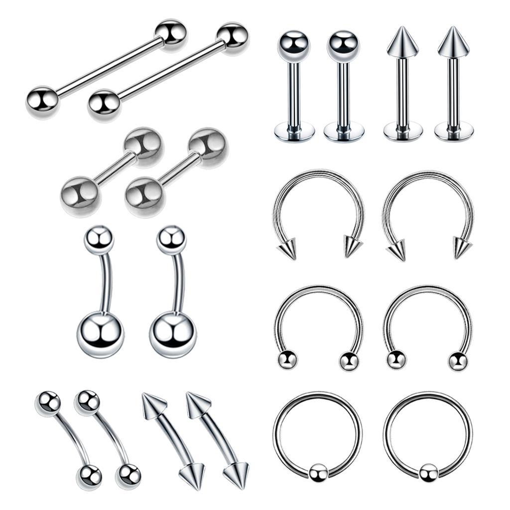 20/Set Jewelry 16G for Belly Nose Lip Eyebrow