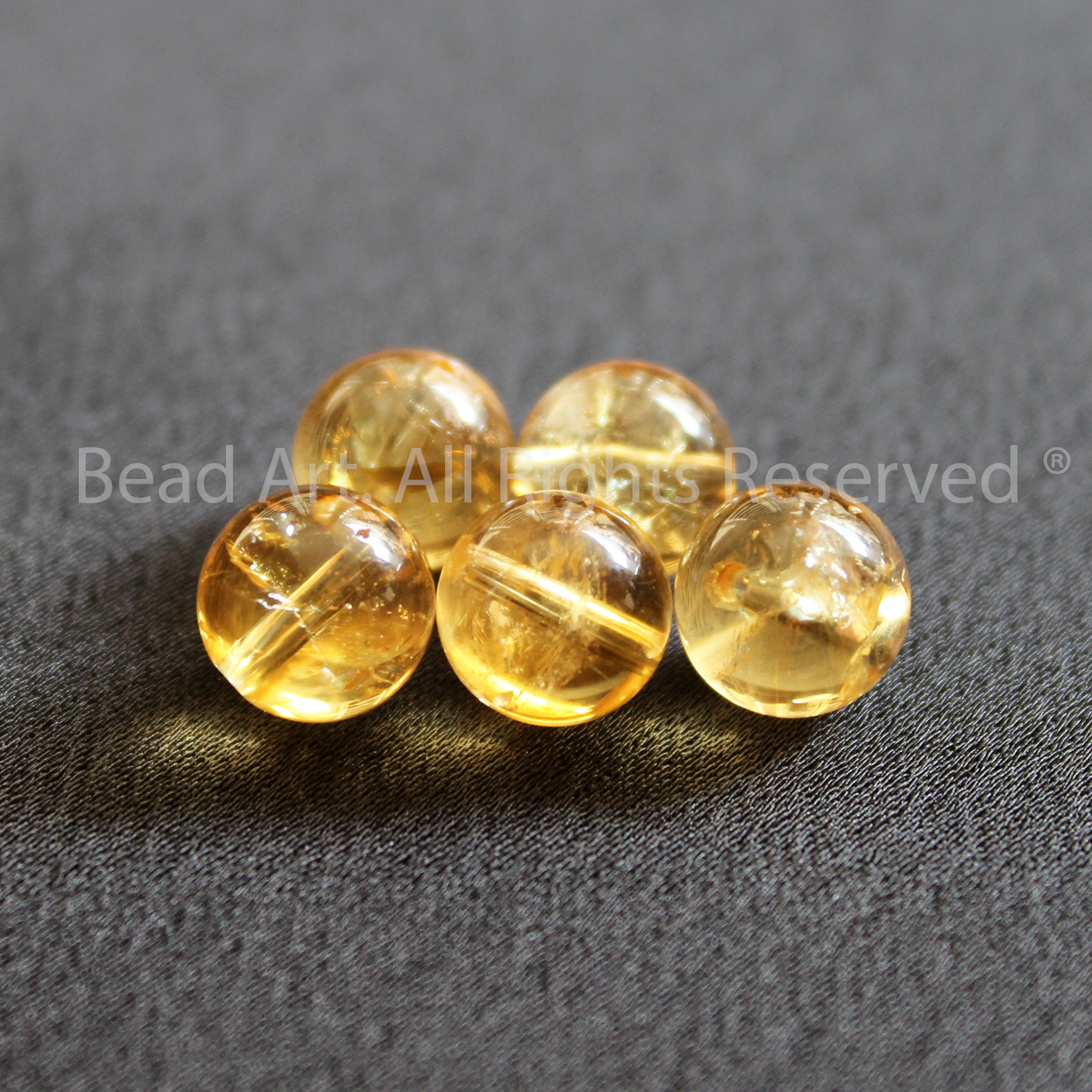 8MM Đá Thạch Anh Vàng, Citrine Tự Nhiên, Đá Phối Vòng Tay Phong Thuỷ, Làm Trang Sức, Chuỗi Hạt Loại AAA, Mệnh Thổ, Kim - Bead Art