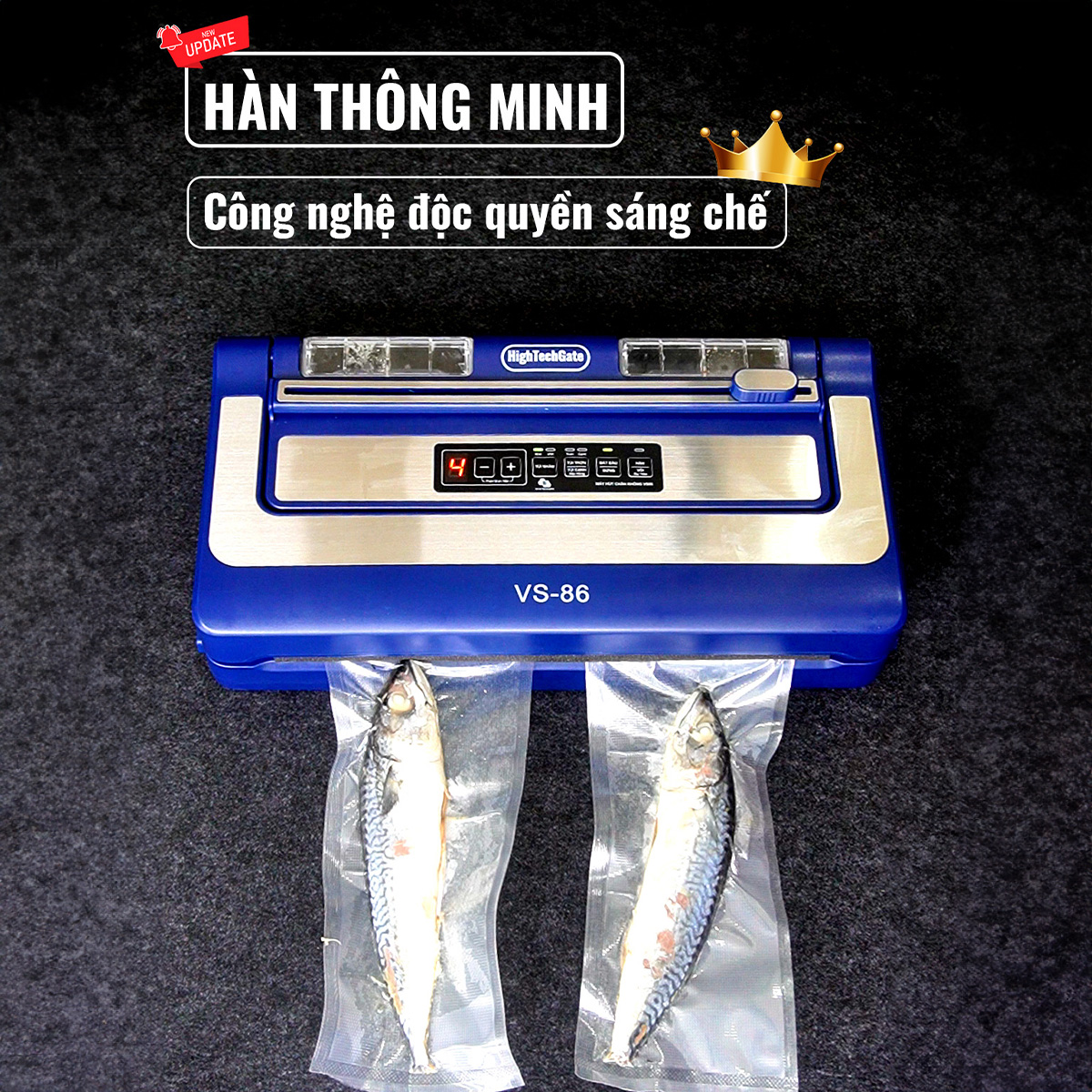 Máy hút chân không VS-86 hút mọi loại túi, tích hợp hàn thông minh, hút khô và hút ướt dễ dàng với 2 bình nước thải, sử dụng 2 motor hút mạnh mẽ, hút và thổi phồng tiện lợi, hàng chính hãng