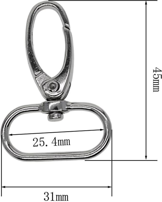 50 Chiếc 1 Inch O Vòng Kim Loại Đựng Chìa Khóa Xoay Kích Hoạt Tôm Hùm Khóa Neo Móc Móc Chìa Khóa Cho bộ Trang Sứ