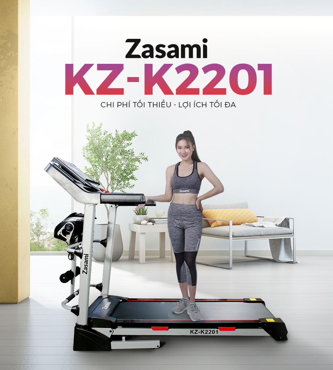 Máy Chạy Bộ Điện Đa Năng Zasami KZ-K2201