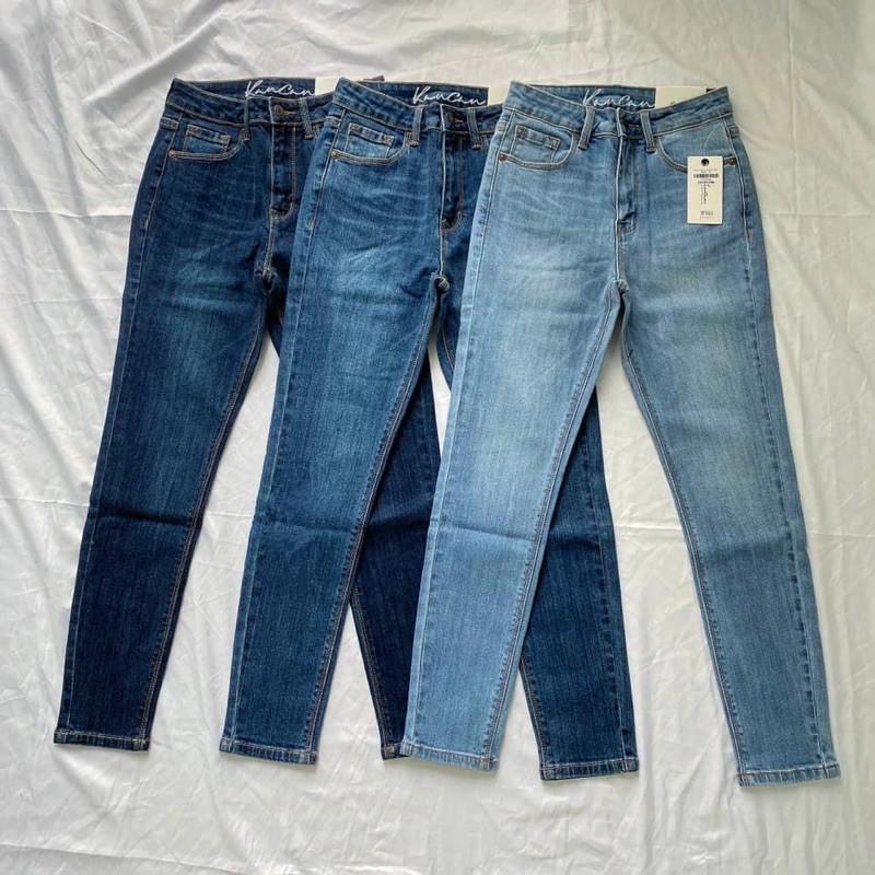 Quần Jeans Skinny 9 tấc trơn Kancan Xuất Xịn