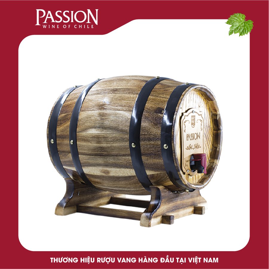 Rượu vang đỏ Passion  Cabernet Sauvignon 3 lít trống gỗ 13.5%