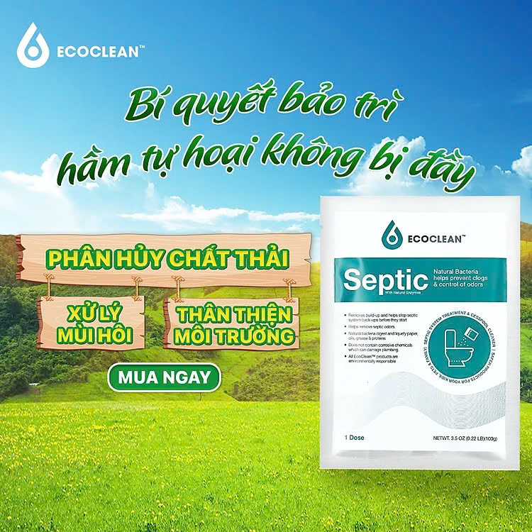 Ecoclean Septic - Men Vi Sinh Xử Lý Hầm Cầu Bể Phốt