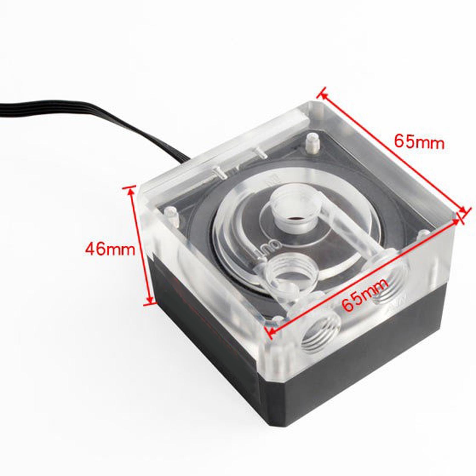 Cubic Water Cooling Pump DC 12V PWM Speed Control Meters