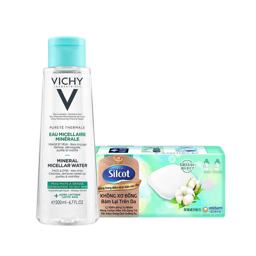 Bộ nước tẩy trang dành cho da hỗn hợp, da dầu VICHY Mineral Micellar Water