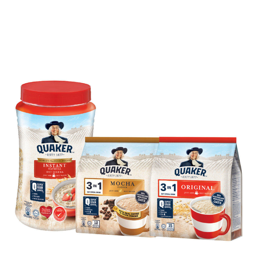 Combo 3 Yến mạch Quaker Thượng hạng