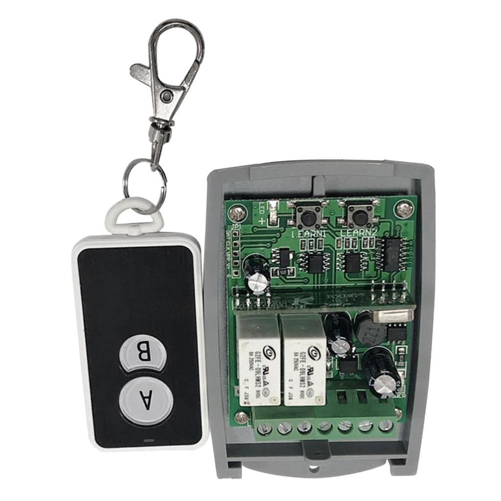 2CH Wireless Remote Control Switch - Relay Receiver & RF Transmitter For Light, Garage, Gate, Lifts