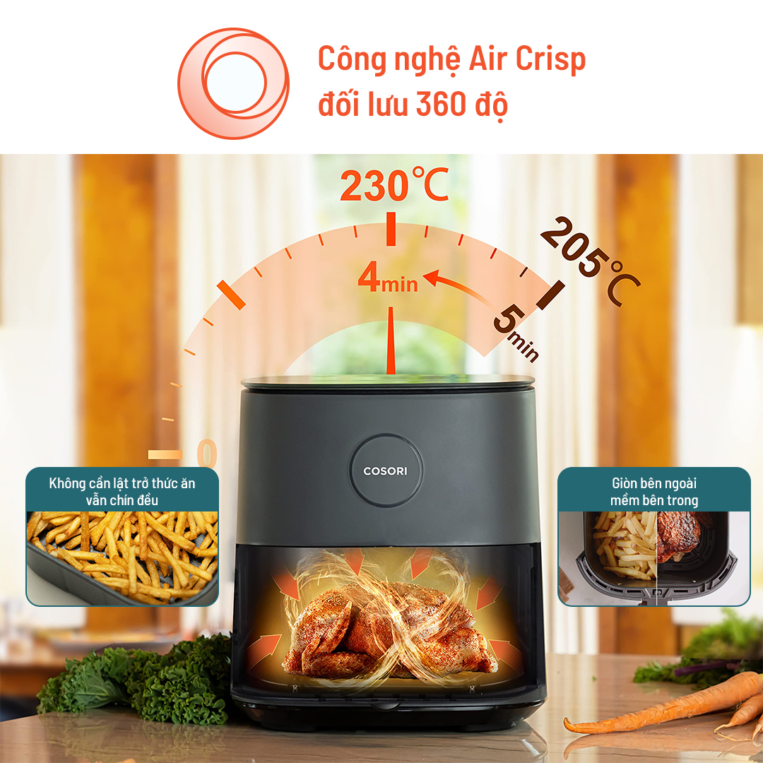 Nồi chiên không dầu Cosori (Air fryer) CAF- L501 (4,7 Lít) - Hàng chính hãng