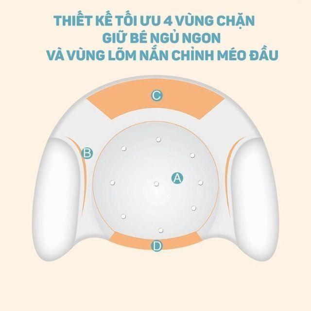 Gối cao su non thông hơi chống méo đầu cho bé trai-gái