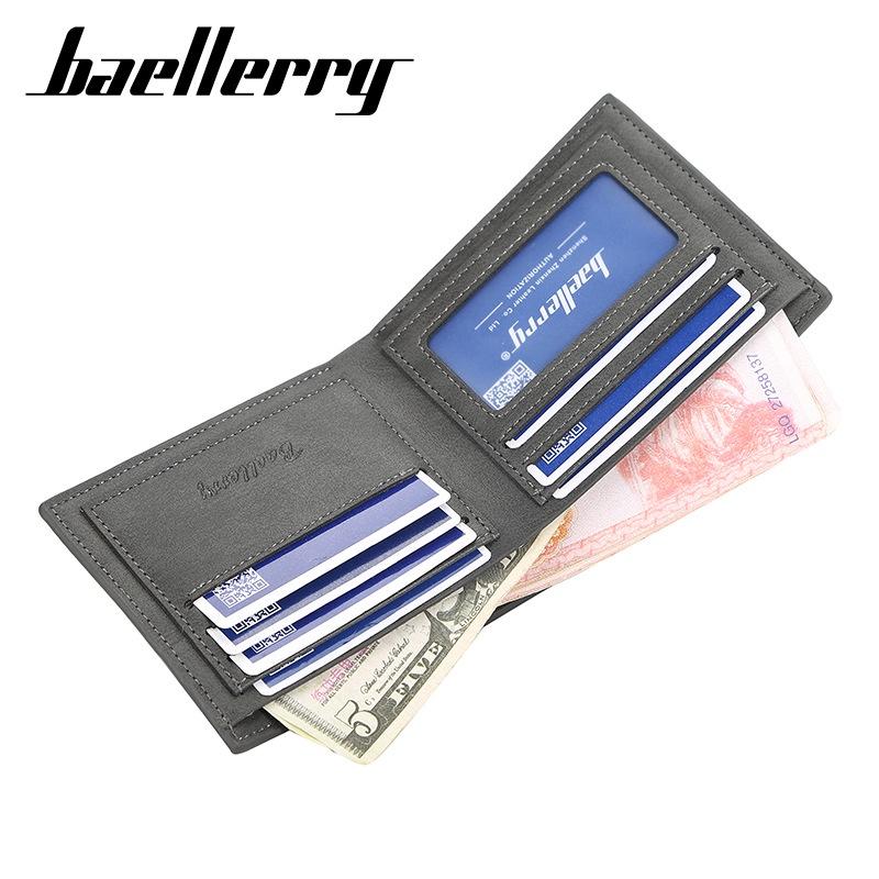 Ví da nam Baellerry Cao Cấp, bóp ví da nam đựng tiền dáng ngang kèm thẻ đựng card- D9166-VN14