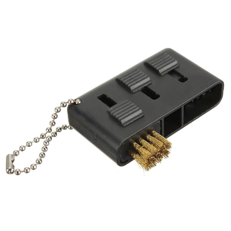 Câu lạc bộ gôn 3 trong 1 Groove Putter Wedge Ball Bàn chải làm sạch Giày Cleaner Golfer Color: Black