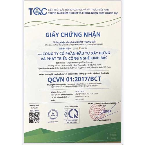 Thùng 300/200 khẩu trang y tế KF94 ONE MASK ONEMASK kháng khuẩn lọc bụi chống nắng và tia UV công nghệ 4D Hàn Quốc