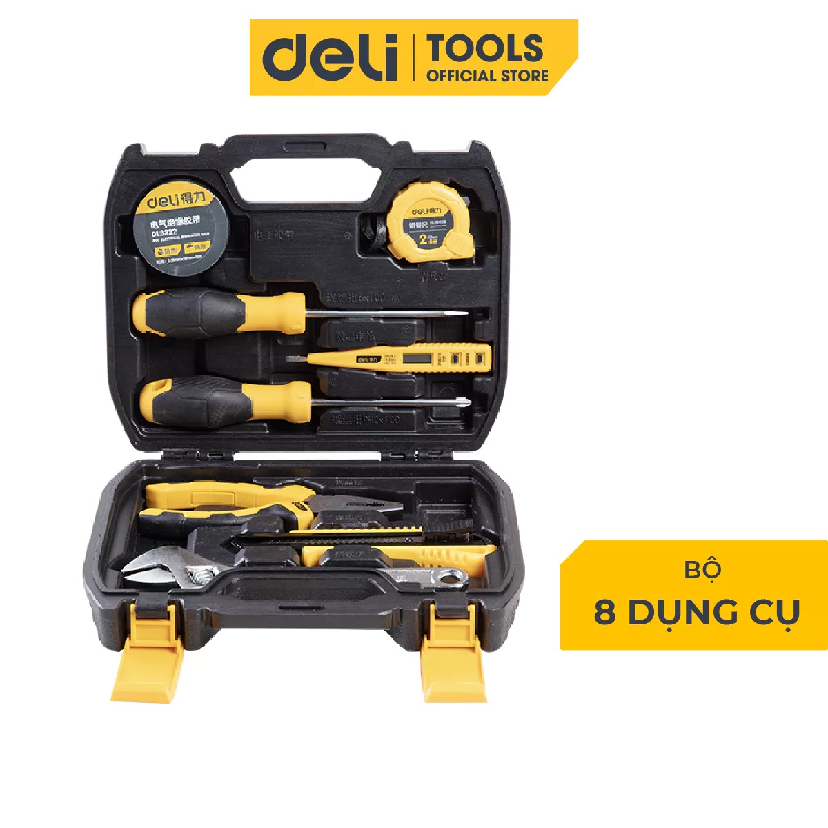 Bộ Dụng Cụ Sửa Chữa Đa Năng 116 Chi Tiết Deli Cao Cấp Chính Hãng - Sử Dụng Nhiều Mục Đích, An Toàn, TIện Lợi