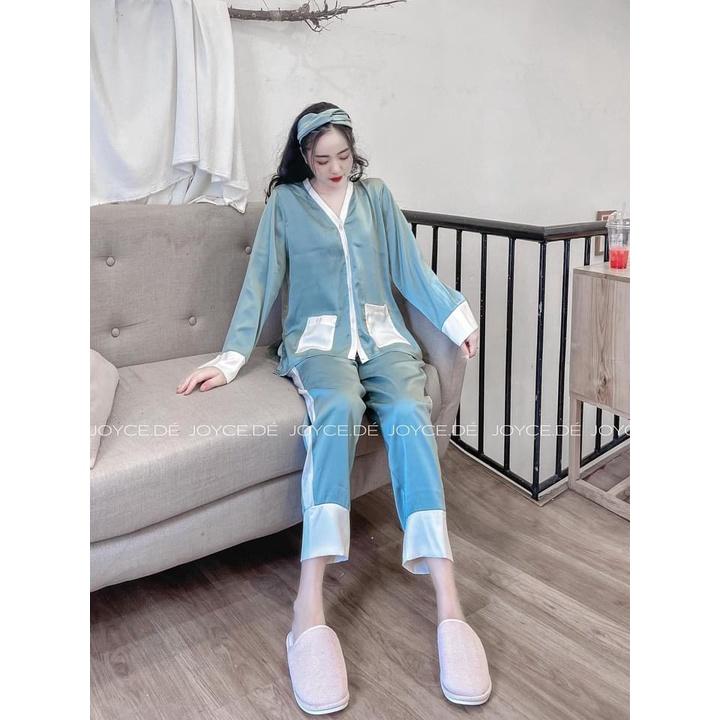 BỘ LỤA SUÔNG PHỐI MÀU 2 MÀU CHO NỮ