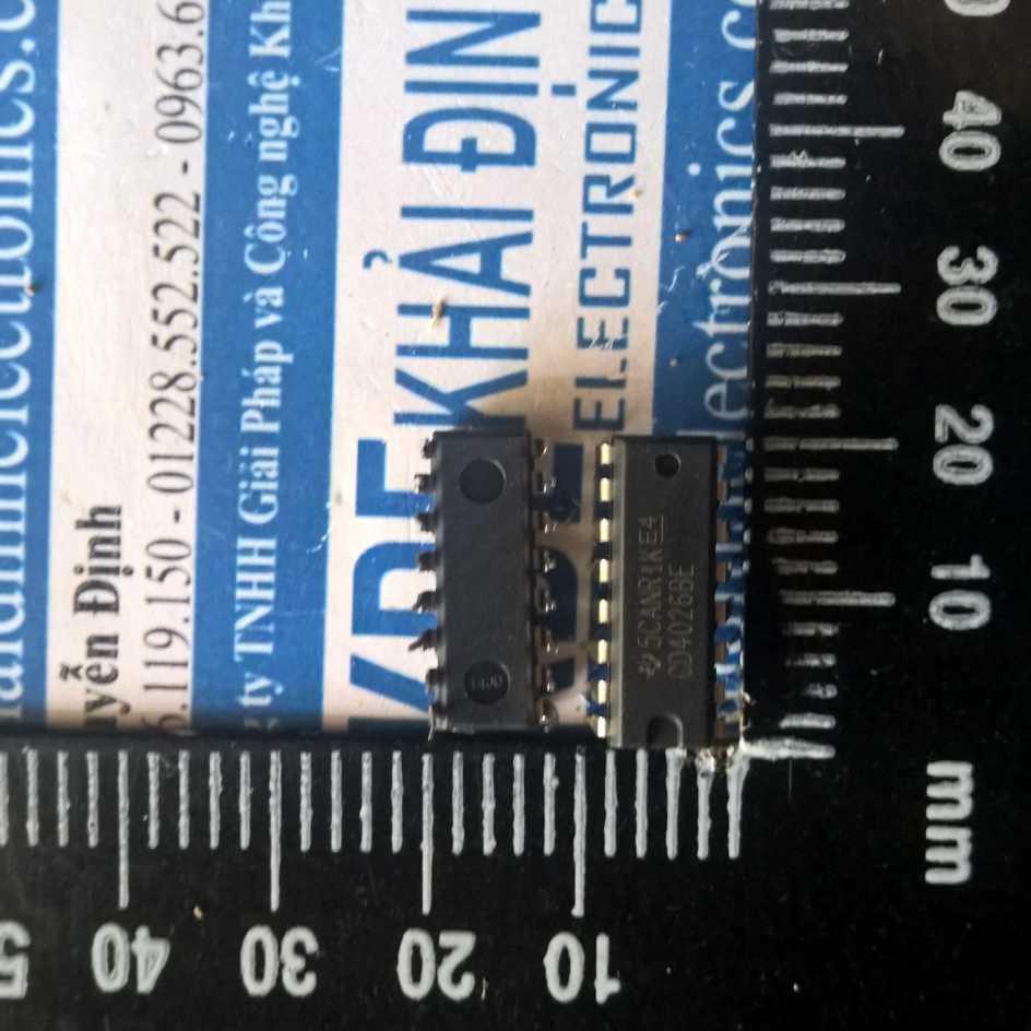 CD4026 CD4026BE DIP-16 IC đếm thập phân, hiển thị led 7 đoạn (3 con) KDE1377