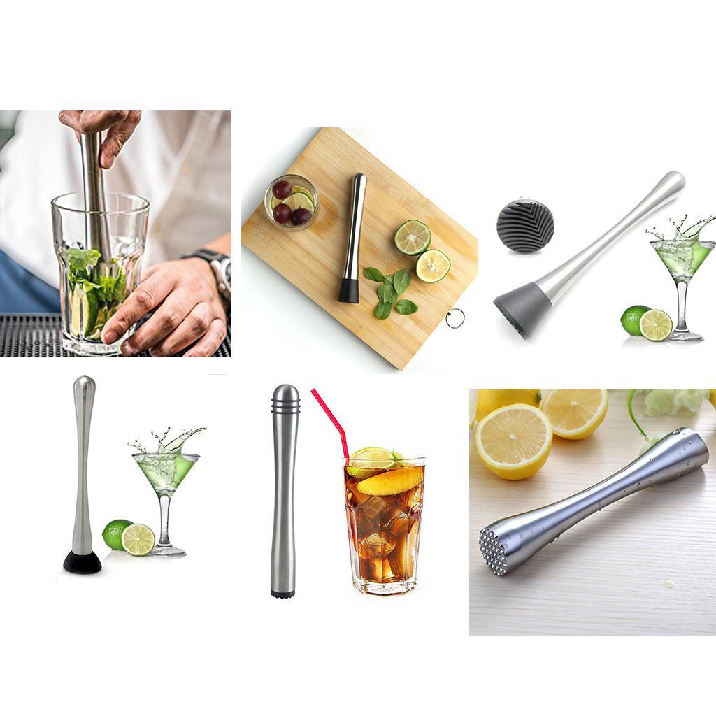 Professional Stainless Steel Cocktail Muddler Drink Muddler Bartender Tool