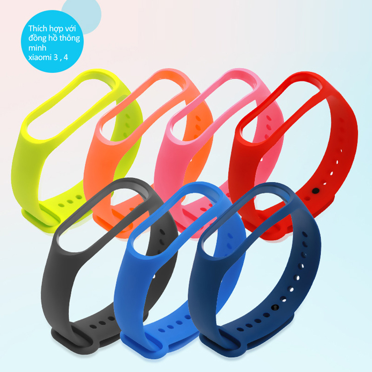 Dây đeo thay thế silicone cho miband 3, 4 có nhiều màu sắc lựa chọn theo phong cách riêng của bạn M3M4 STRAP